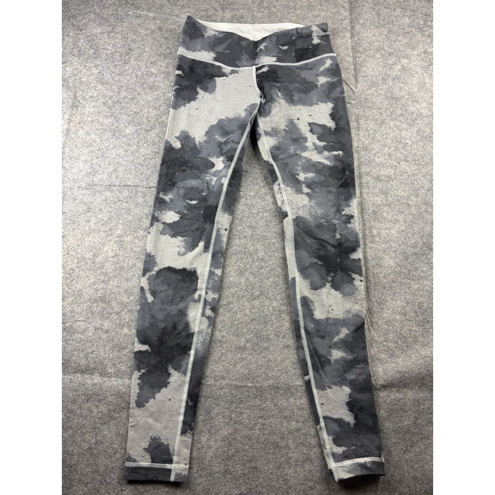 Lululemon Women's 6 30" Wunder Under Tight Floral Platoon Silver Spoon Leggings